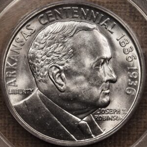 1936 Robinson Commemorative Half Dollar, PCGS MS64 OGH CAC